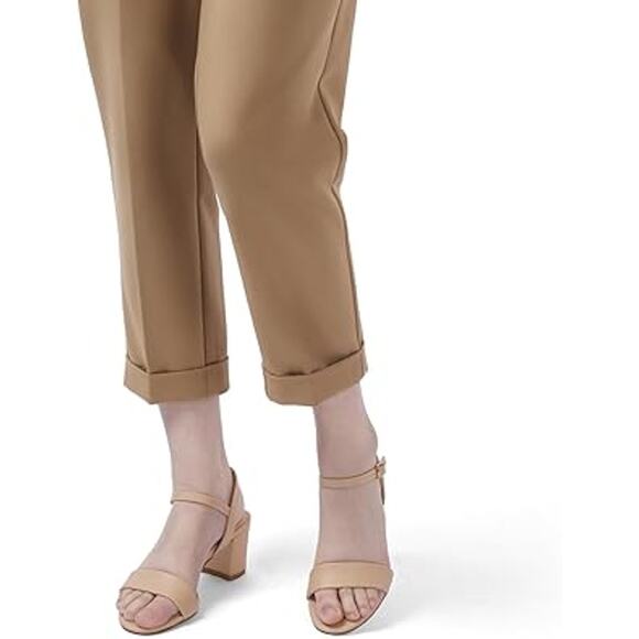 Cusolemore Womens Size 8.5 Nude Tan 2" Block Heel Open Toe Ankle Strap Sandals - Picture 5 of 8